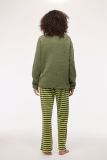 Woody Meisjes-Dames sweater en broek kakigroen
