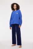 Woody Meisjes-Dames sweater en broek hoogblauw