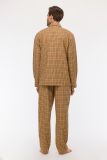 Woody Jongens-Heren Pyjama groen met beige ruit
