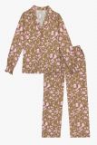 lordsxlilies Dames Pyjama roos-kaki print