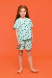 Woody Meisjes-Dames Set van T-shirt en Short palmb