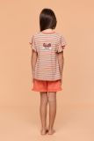 Woody Meisjes-Dames Pyjama multicolor streep