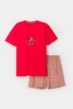 Woody Jongens-Heren Pyjama rood
