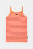 Woody Meisjes Singlet koraal-oranje streep