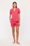 Woody Meisjes-Dames Pyjama rode koraal print