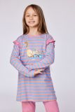 Woody Meisjes-Dames pyjama blauw-roze streep