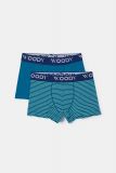 Woody Jongens boxer set groenblauw + str
