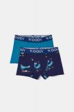 Woody Jongens boxer set groenblauw + dui