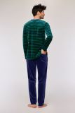 Woody Heren pyjama groene streep