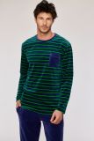 Woody Heren pyjama groene streep