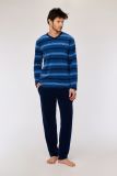 Woody Heren pyjama blauwe streep