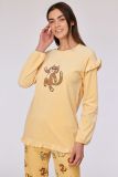Woody Meisjes-Dames pyjama lichtgeel