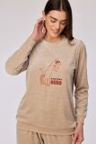 Woody Meisjes-Dames pyjama beige