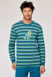Woody Jongens-Heren pyjama multicolor streep