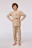Woody Jongens-Heren pyjama beige