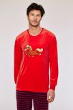 Woody Jongens-Heren pyjama rood