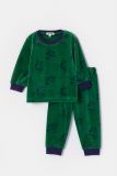 Woody Jongens-Heren pyjama groene duivenprint