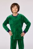 Woody Jongens-Heren pyjama groene duivenprint