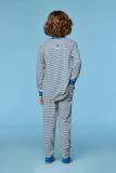 Woody Jongens-Heren pyjama blauw-gele streep