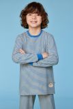 Woody Jongens-Heren pyjama blauw-gele streep