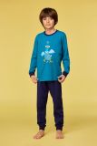 Woody Jongens-Heren pyjama groenblauw