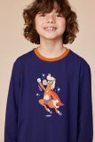 Woody Jongens-Heren pyjama donkerblauw