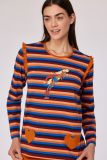 Woody Meisjes-Dames pyjama multicolor streep