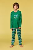 Woody Jongens-Heren pyjama donkergroen