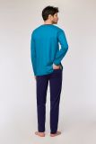 Woody Jongens-Heren pyjama groenblauw