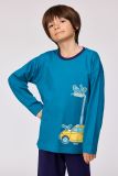 Woody Jongens-Heren pyjama groenblauw