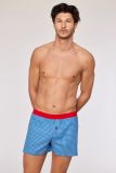 Woody Jongens-Heren boxer blauw ruitje