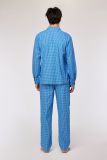 Woody Jongens-Heren pyjama blauw ruitje