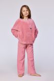 Woody Meisjes-Dames sweater en broek roze
