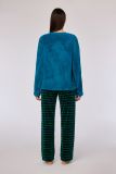Woody Meisjes-Dames sweater en broek groenblauw
