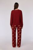 Woody Meisjes-Dames pyjama donkerrood