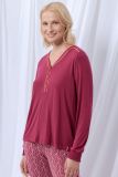 Woody Dames pyjama wijnrood