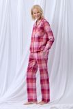 lords x lilies Dames pyjama flanel ruit framboos
