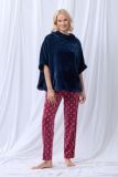 lords x lilies Dames poncho donkerblauw