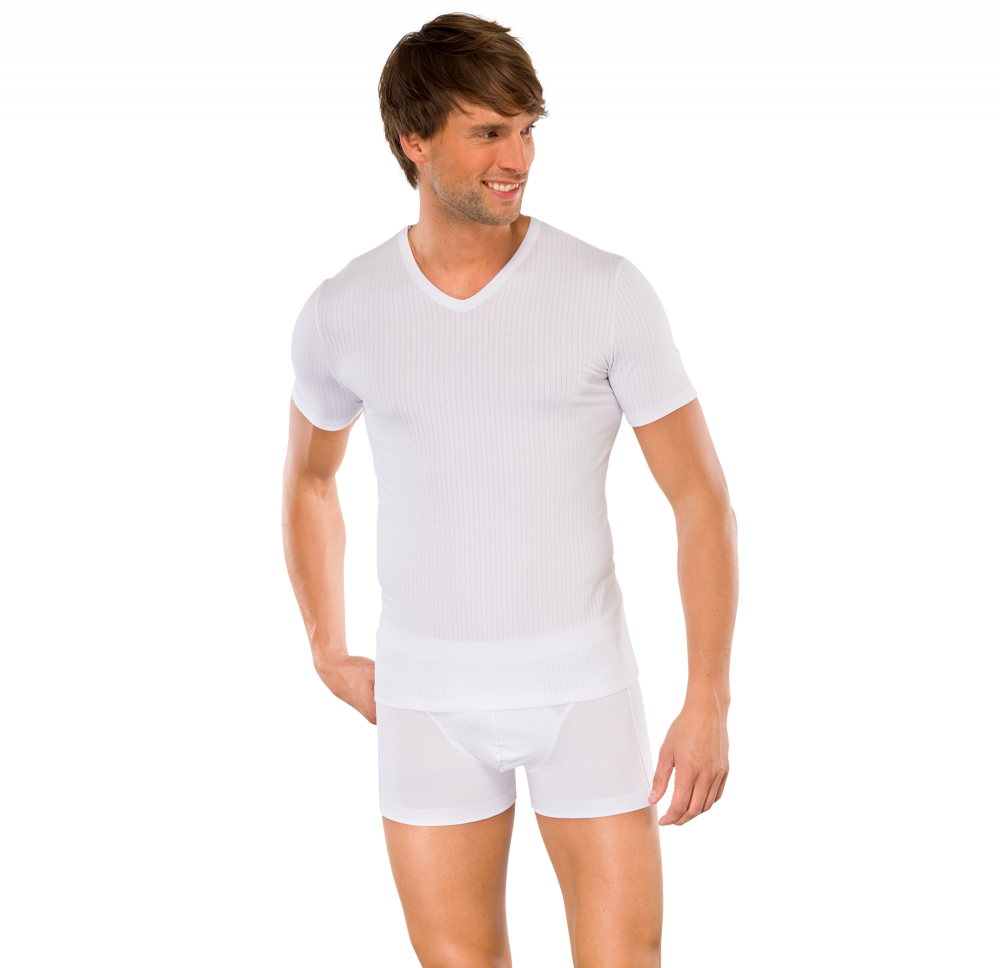 SCHIESSER HEREN AUTHENTIC 2PACK SHIRT1/2 WIT