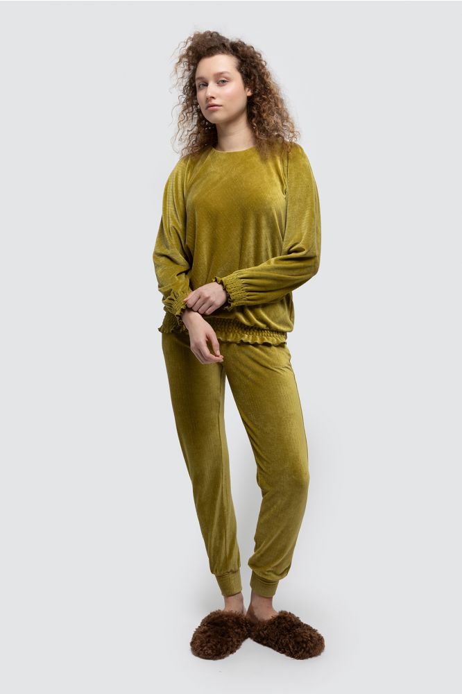 lordsxlilies Dames sweater en broek olijf