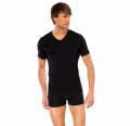 SCHIESSER HEREN AUTHENTIC 2PACK SHIRT1/2 ZWART
