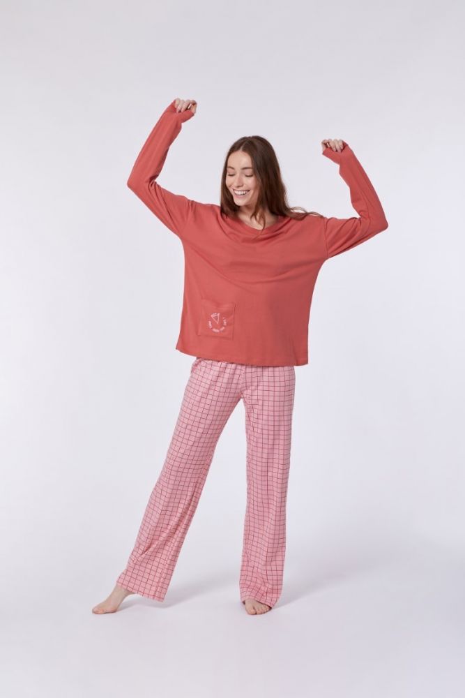 Woody Meisjes-Dames pyjama roze