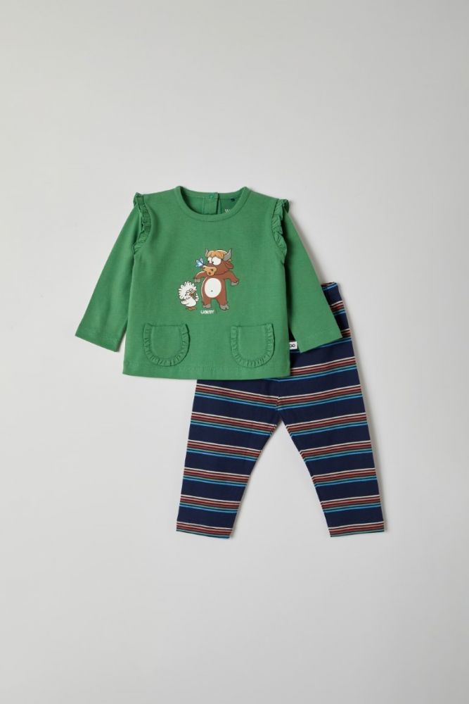 Woody Meisjes pyjama groen