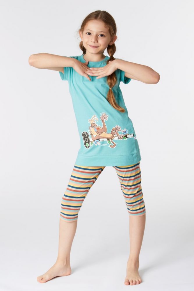 Woody Meisjes-Dames Pyjama zeegroen