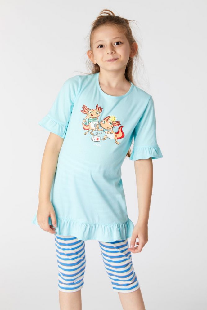Woody Meisjes-Dames Pyjama hemelblauw