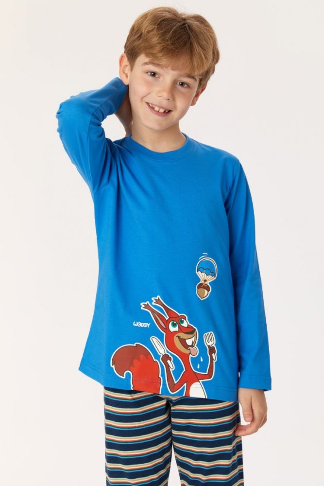 Woody Jongens-Heren Pyjama blauw