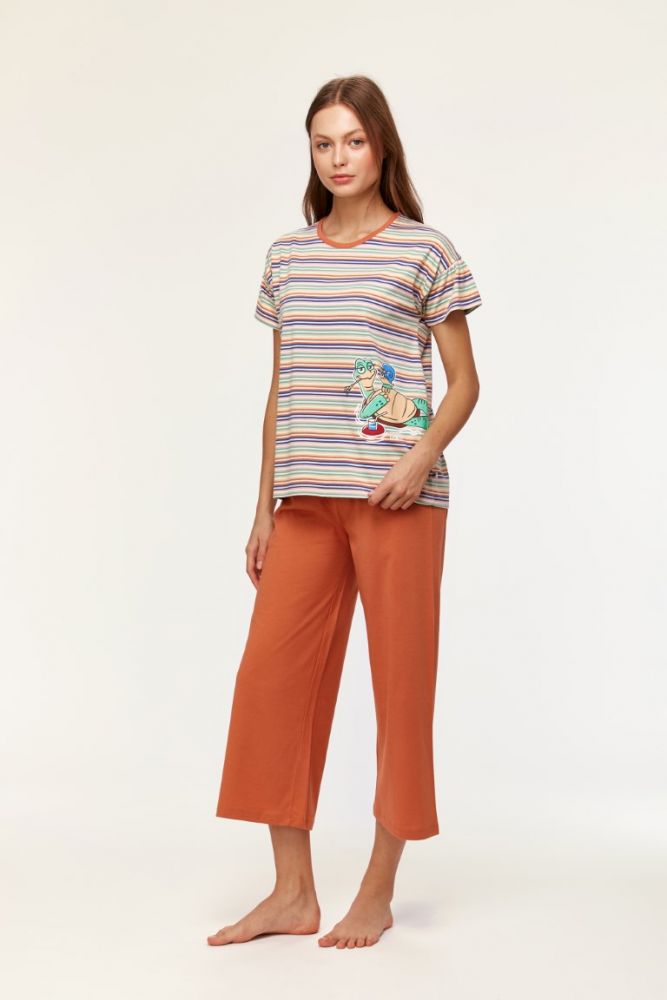 Woody Meisjes-Dames Pyjama multicolor