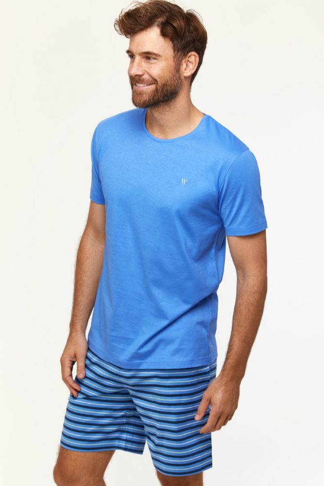 Woody Heren Pyjama blauw