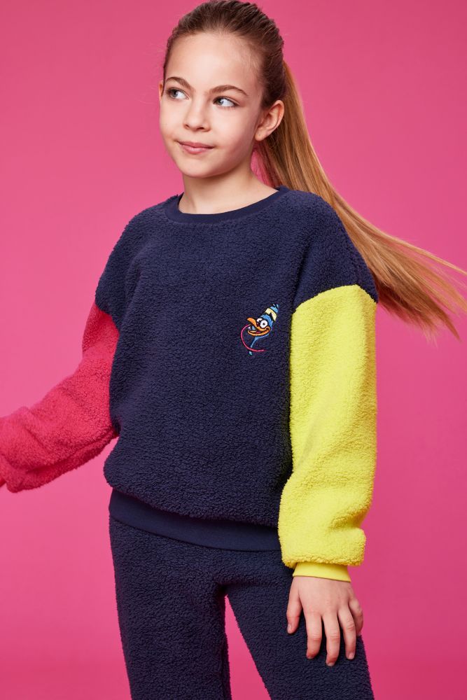 Woody Meisjes-Dames Pyjama donkerblauw