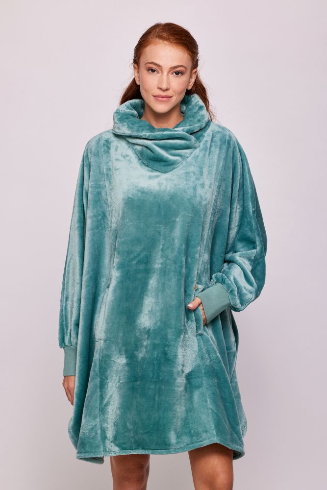 Woody Dames Sweater blauwgroen